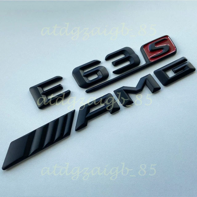 Badge Emblème AMG Pour Mercedes-Benz - Autocollant 3D Métal Noir Brillant, Remplacement Ou Customisation