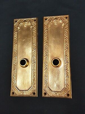 Architectural Salvage Pair of Solid Bronze NY Woolworth Building Door Plates