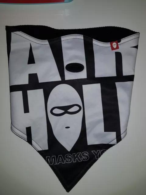 Airhole Facemask Skimaske Gesichtsmaske Sturmmaske Tuch Fleeceinnenseite schwarz