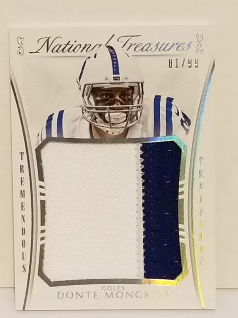 2015 Panini National Treasures #TTR-DM Donte Moncrief 81/99 Colts 2 Color Patch