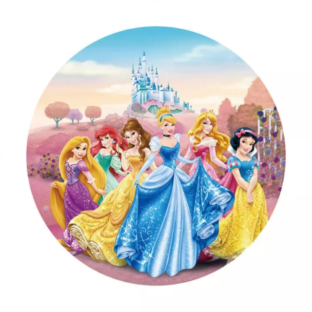 Round Princess Backdrops Castle Girls Happy Birthday Party Background Banner