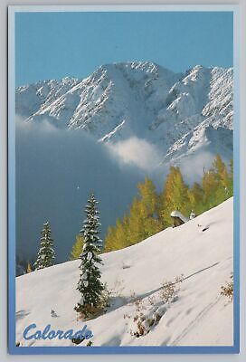 Transportation~Early Snow High In The Rockies~Colorado~Continental Postcard