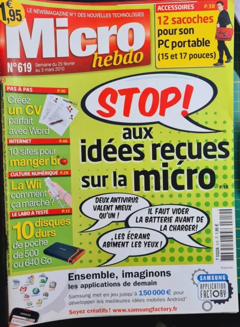 magazine micro hebdo N° 619 STOP aux idées reçues sur la Micro