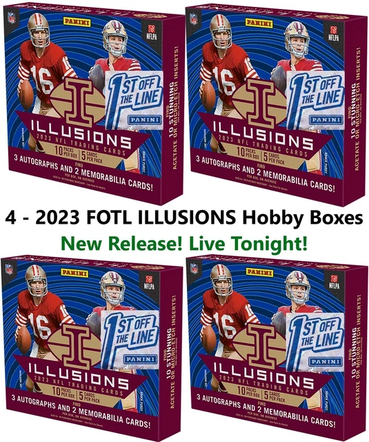DETROIT LIONS BREAK 650 x4 2023 FOTL ILLUSIONS NFL HOBBY BOX MIXER 0.