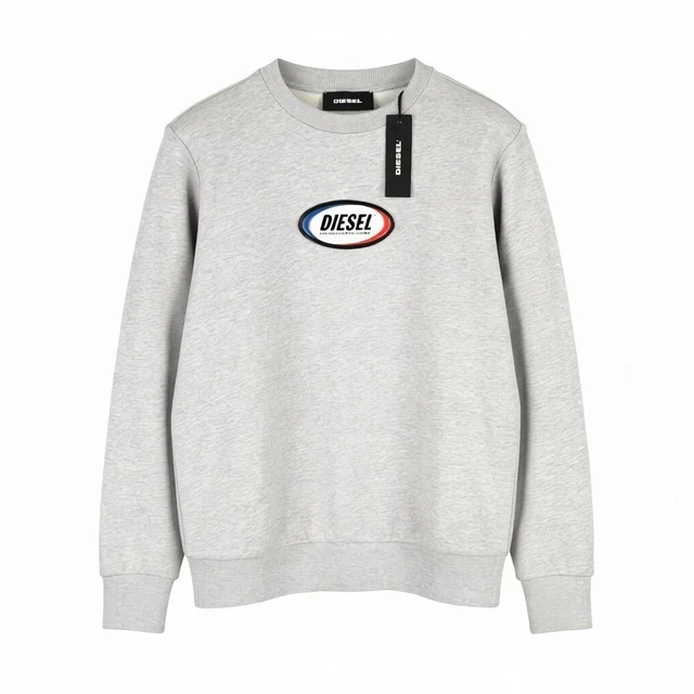 Pull Homme Diesel Noir Avec Logo | Taille S | Col Rond | Occasion En Parfait État