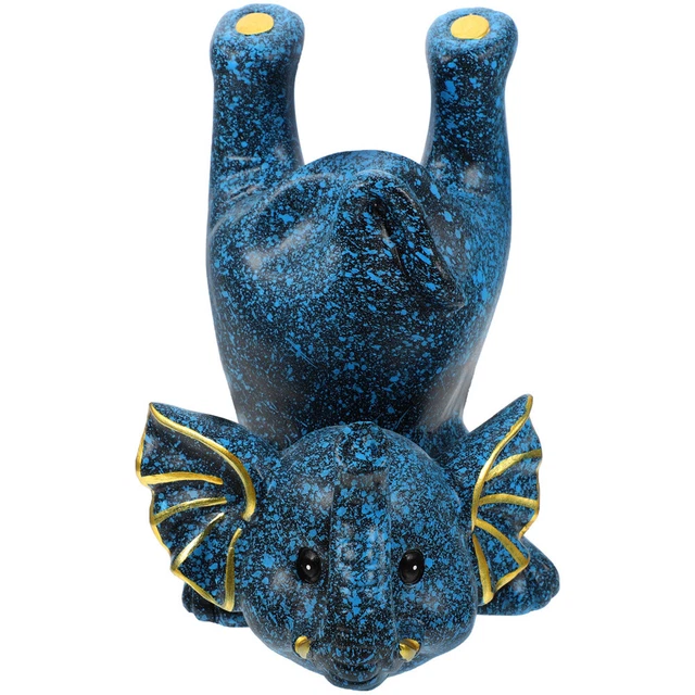 Gafas de elefante marco de resina animal soporte para espectáculos divertido estante para gafas azul
