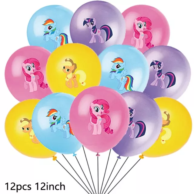 12 My Little Pony Latex Balloons Birthday Party Baby Shower Decoration