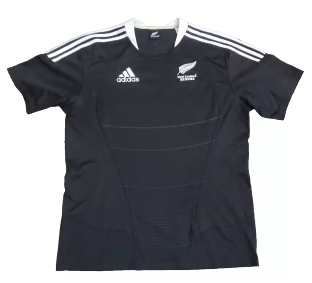 XL Fit New Zealand All Blacks Sevens Rugby Shirt (2010) Adidas