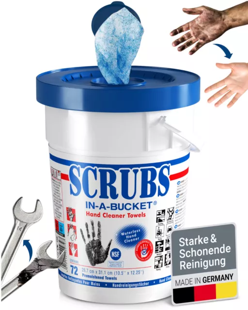 Scrubs Reinigungstücher 5x Single 2 x 15er 1 x 72er Handreinigungstücher bucket 2