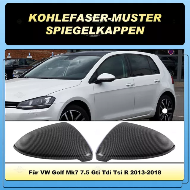 Carbon Spiegelkappen Für VW Golf 2013-2018 MK7 VII Variant GTI R Line 2