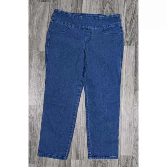 Style & Co Womens Size 8 Pull On Stretch Denim Blue Jeans Capris