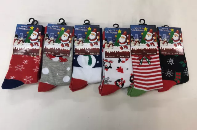 3/6/12 Pairs Mens Ladies Christmas Socks Novelty Kids Stocking Filler Xmas Gift
