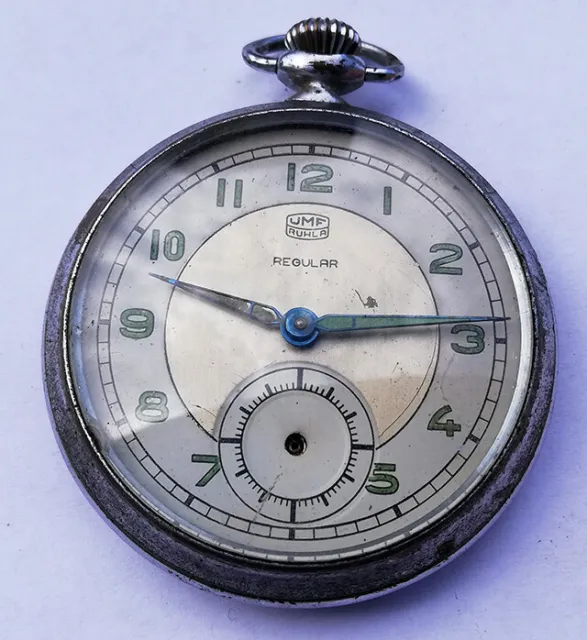 UMF RUHLA REGULAR - rare vintage DDR - GDR Taschenuhr - vintage watch
