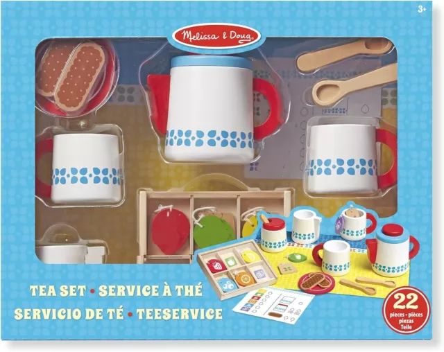 Melissa & Doug Steep & Serve Wooden Toy Tea Set