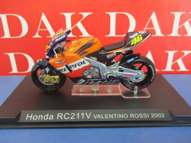 Die cast 1/24 Modellino Moto GP Honda RC211 Valentino Rossi 2002