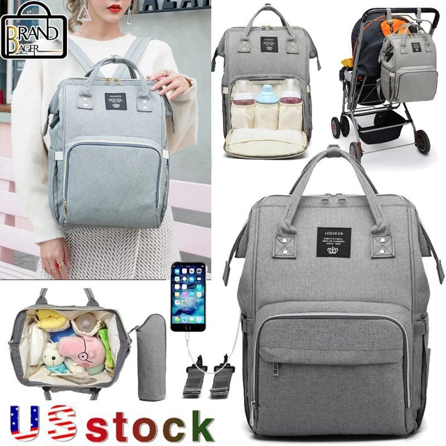 LEQUEEN Mummy Maternity Nappy Backpack Large Capacity Changing Baby Diaper Bag