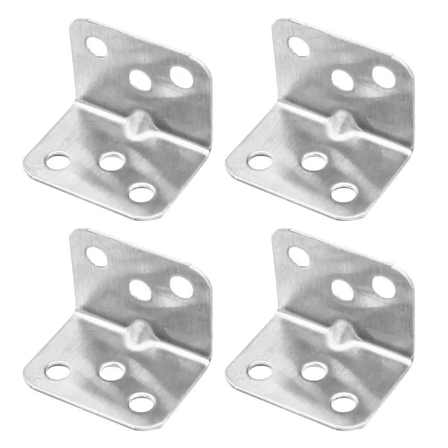 40pcsStainless Steel Corner Code Right Angle Support Connector Fixing Plate FS2#