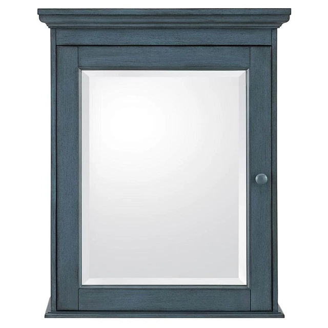 Gabinete de medicina para decorador de hogar 23,63""X29"" montaje superficial en azul puerto