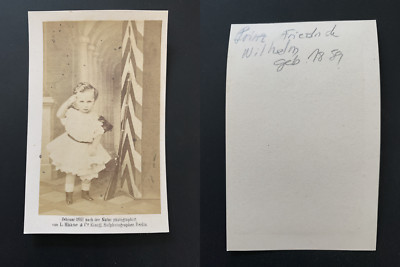 Prinz Friedrich Wilhelm Ludwig Alexander de Prusse CDV vintage albumen print.F 