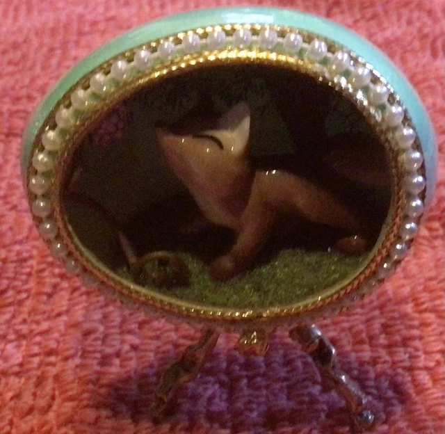 Decorative Egg With Fox Scene Inside