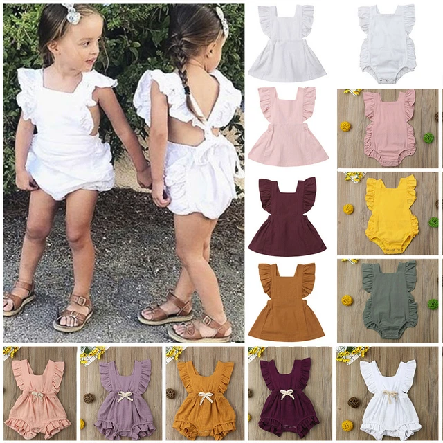 Toddler Newborn Infant Baby Girl Romper Jumpsuit Bodysuit Outfit Sunsuit Clothes