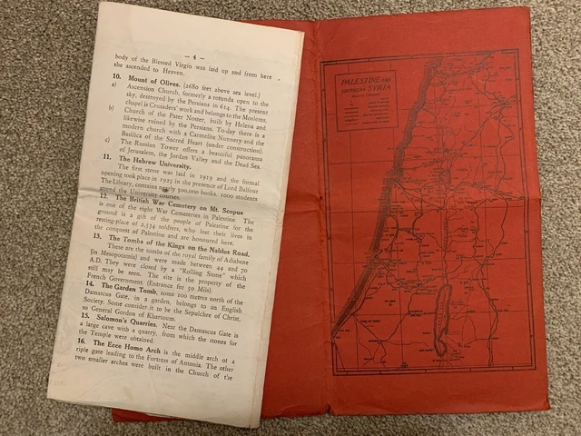 GUIDE MAP OF Jerusalem (Boulos Afif) 1930’s £95.00 - PicClick UK