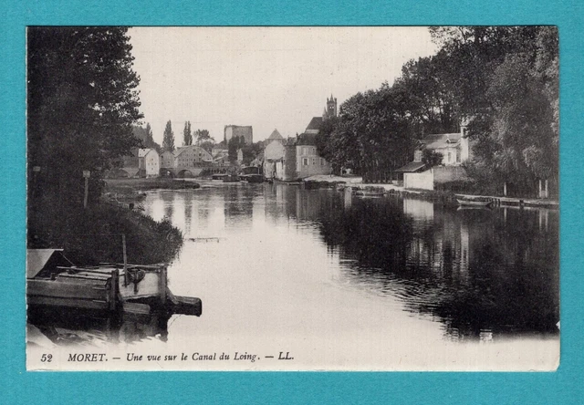 Moret, view of the Canal du Loing: CPA, old postcard / NB