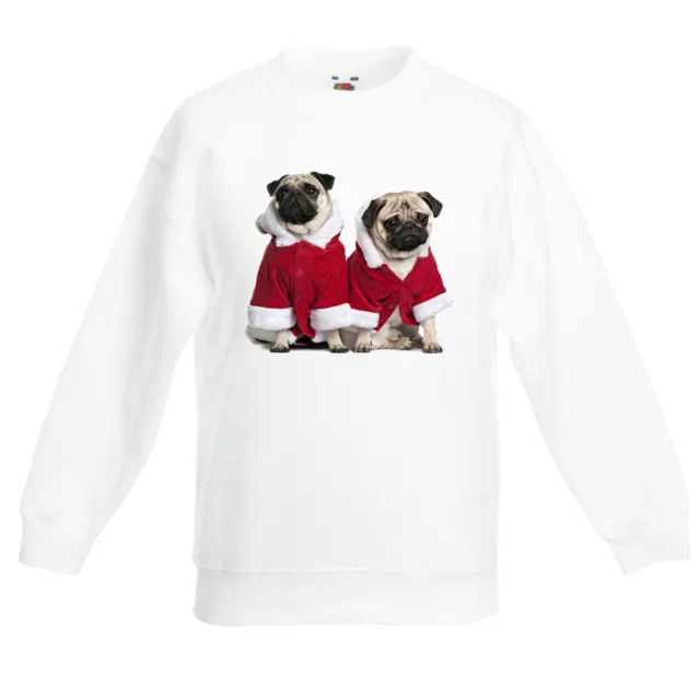 Mops Hund Weihnachtsmann Weihnachten Kinder Sweatshirt - Vater Geschenk Pullover
