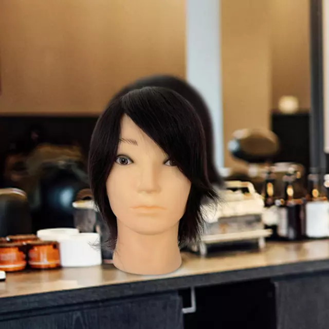 Hair Mannequin Head Full Real Hair Hairstyles for cutting Practice