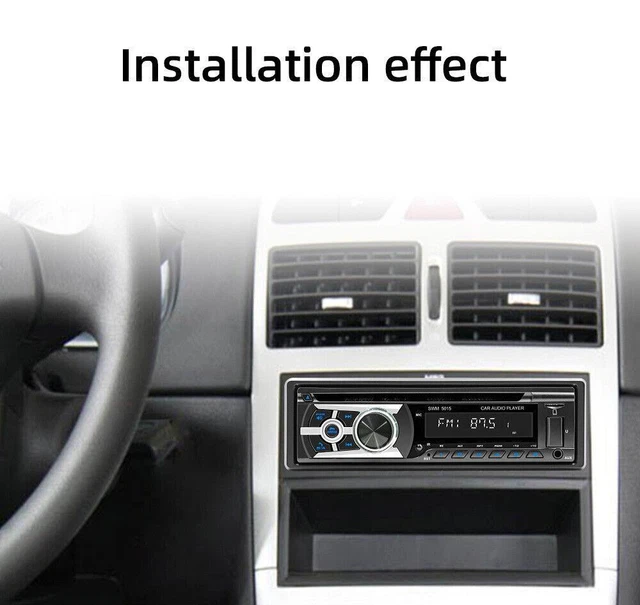 Single Din Stereo Radio Car Bluetooth MP3 Player Hands-free FM/USB/CD/DVD/AUX-IN