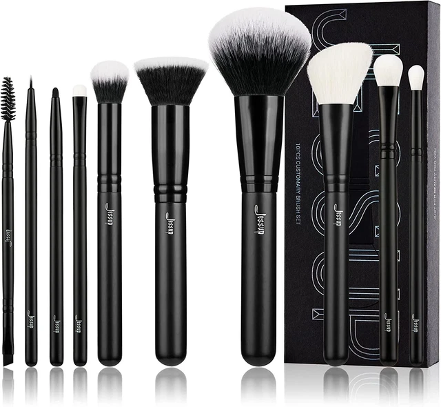 Pennelli Jessup 10 pezzi Set di Pennelli per Trucco Professionale Fondotinta .