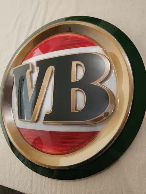 VB Victoria Bitter Bar Sign Round Single Sided 480mm 3