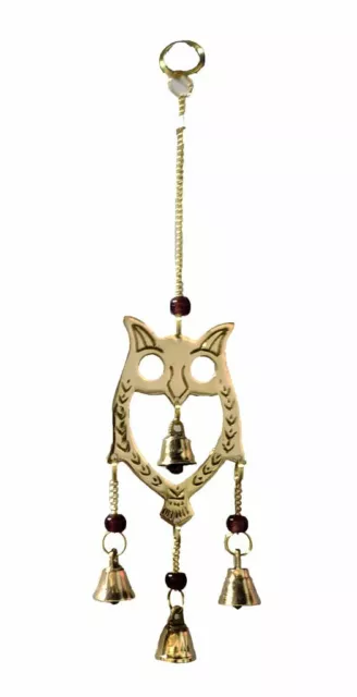 Brass Wind Chime OWL Wicca  Amazing Decoration Outdoor Garden