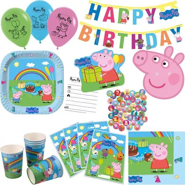 Peppa Wutz Decoración de Fiesta Cumpleaños Niños Cumpleaños Pig Decoración Cerdo