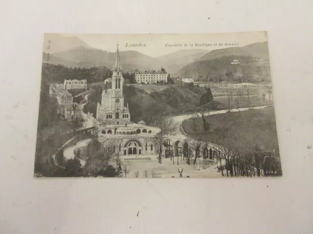 CP CARTE POSTALE HAUTES PYRENEES LOURDES BASILIQUE et ROSAIRE - Vierge