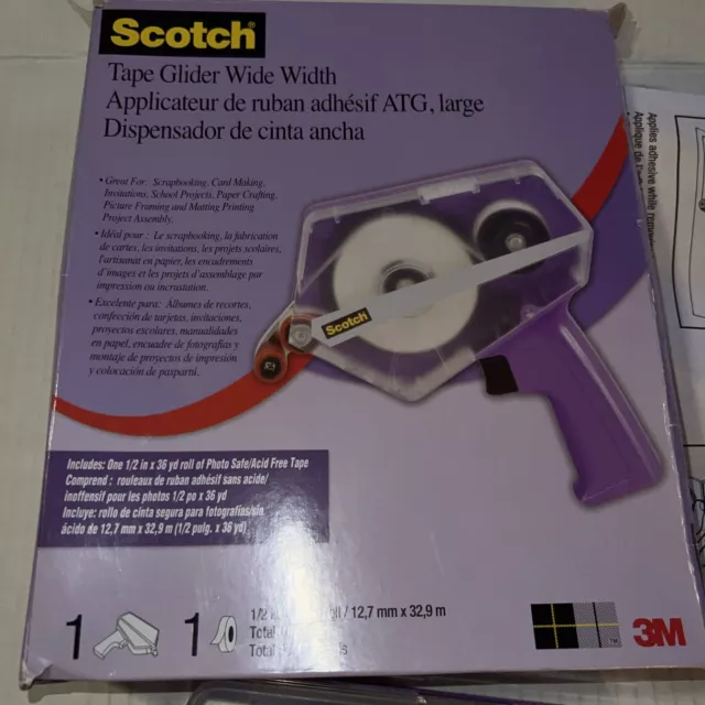Scotch®  Tape Glider Wide Width Tape Dispenser. Open Box (No Tape!)