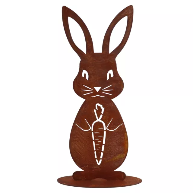 HASE OSTERDEKO ROST Gartendeko Figur Metall Osterhase Geschenk Ostern ...