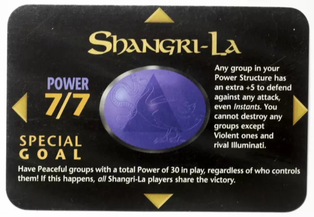 Shangri-La - Faction Card - INWO Illuminati Order Collectable 1995 OOP