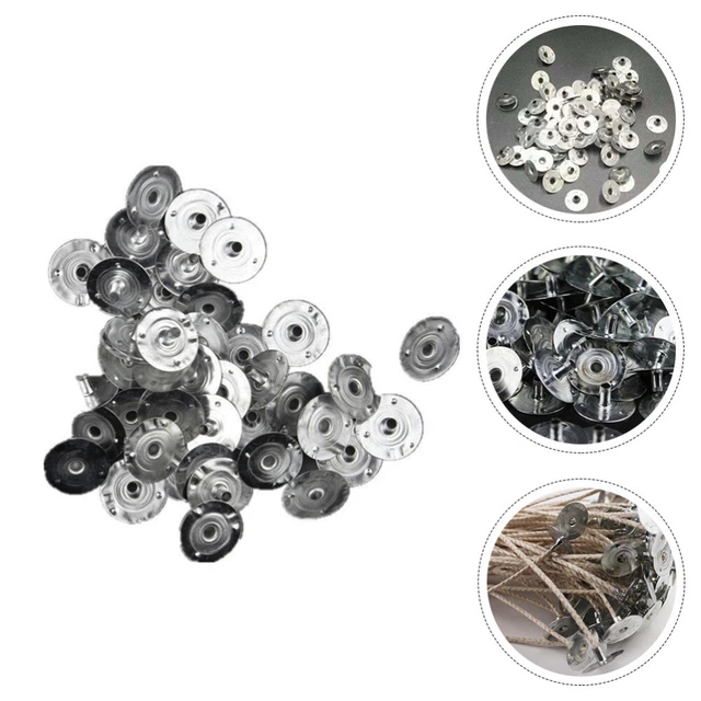 400 piezas Prácticas Velas Mecha Pestañas Metal Vela Mecha Sustainer Tabs para Hágalo usted mismo