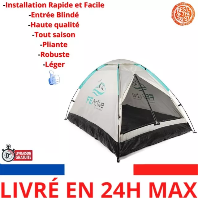 FE Active - Tente de Camping 1 à 2 Personnes avec Entrée Blindé, Installation Ra