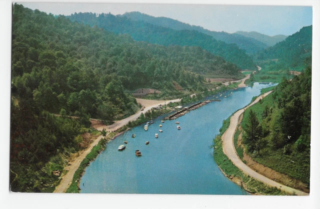 Dewey Lake State Park KY Aerial View Kentucky Vintage Postcard