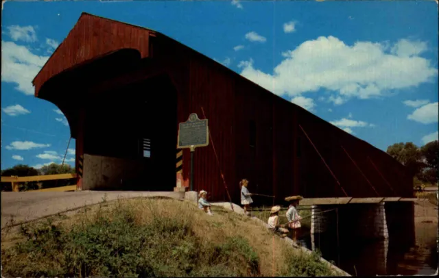 KANADA Canada Postcard The Kissing Bridge, Brücke, West Montrose in Ontario 1972