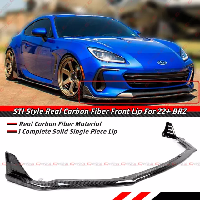 For 2022-24 Subaru BRZ ZD8 Real Carbon Fiber STI Style Front Bumper Lip Splitter