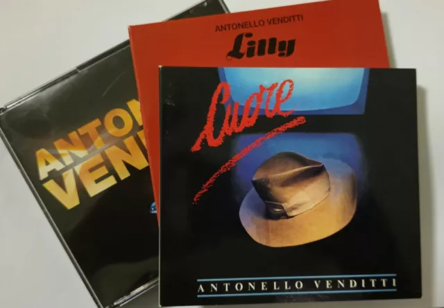 ANTONELLO VENDITTI: DIAMANTI + LILLY + CUORE Remastered CD collana Dischi d'Oro