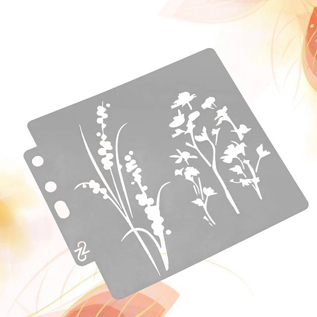 Stencil Riutilizzabili PET Set 64 Stencil 7.6x7.6cm - Motivi Fiori, Uccelli, Foglie Per Decorazioni Fai Da Te Stencil Plastica Riutilizzabili