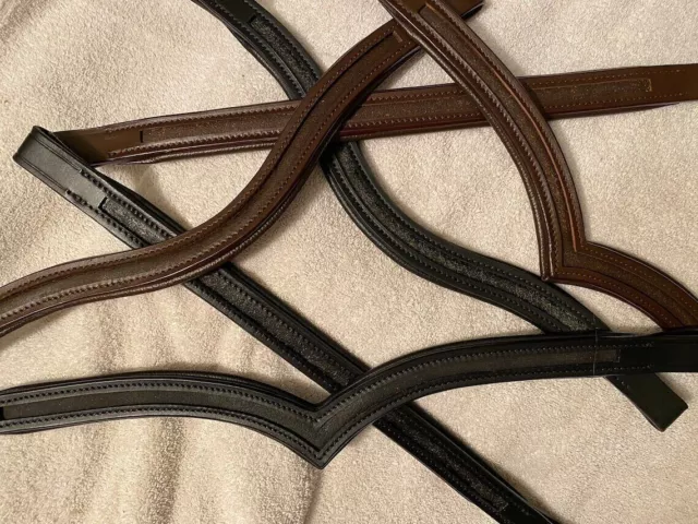 Leather Padde Empty Channel  Browband- 8mm Channel - Customize or Craft Yourself