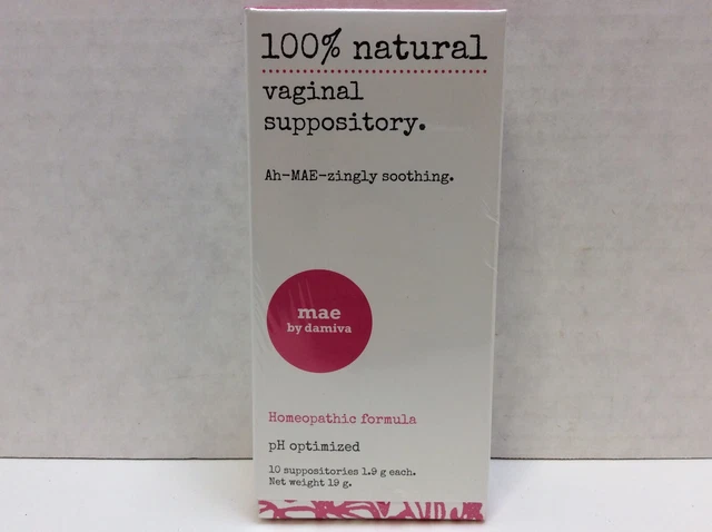 Mae By Damiva Vaginal Suppository 100% Natural 10 Suppositories .19 g 10/2023