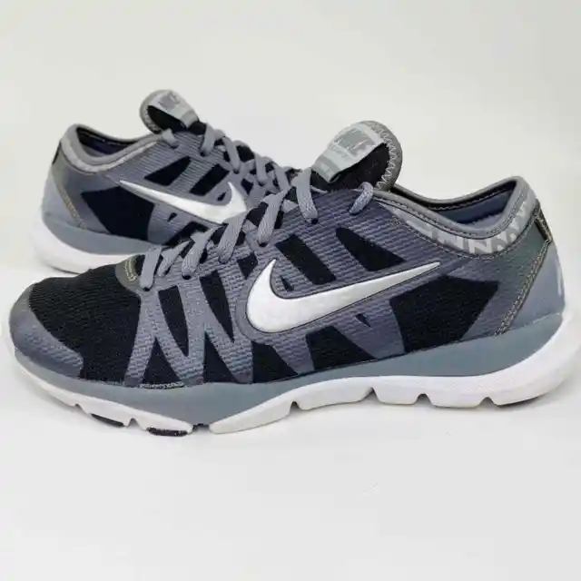 Nike Flex Supreme TR 3 Running Shoes Sneakers Black / Grey / Silver 7