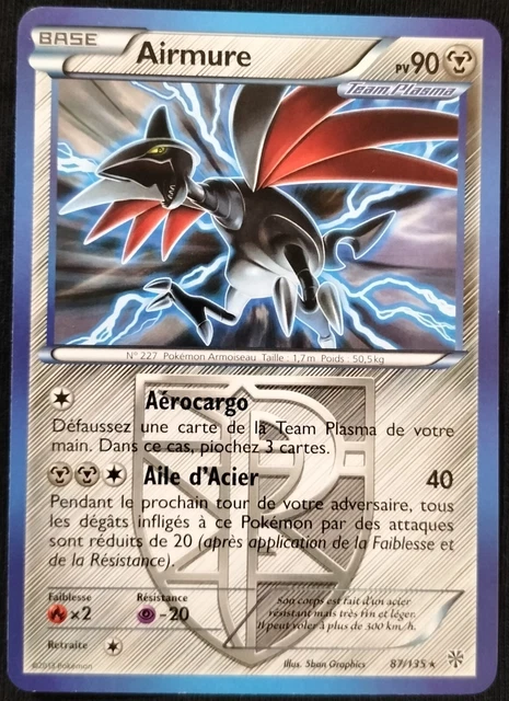 Carte Pokémon Airmure 87/135 NB: Tempête Plasma Fr Near Mint
