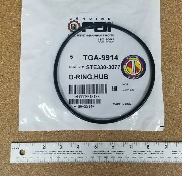 Semi Truck Hubcap O-Ring PAI Brand # TGA-9914 Ref.# Stemco 330-3077